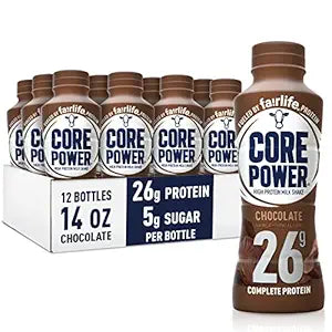 Worldwide Nutrition Bundle: Fairlife Core Power Elite 42g High Protein Milk Shake - Kosher, Strawberry Protein Shake for Workout Recovery - 14 Fl Oz (Pack of 12) &amp; Multi-Purpose Key Chain